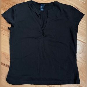 🖤🐈‍⬛GAP Black Cotton Knit Top Tee